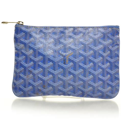 goyard pochette pm|GOYARD Goyardine Senat Pochette PM Blue .